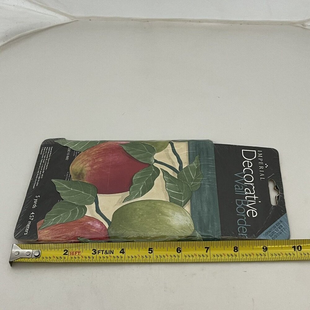 Imperial Wall Paper Border Sculpted Edge Vine Apple Fruit Border 5 Yards - Picture 16 of 16